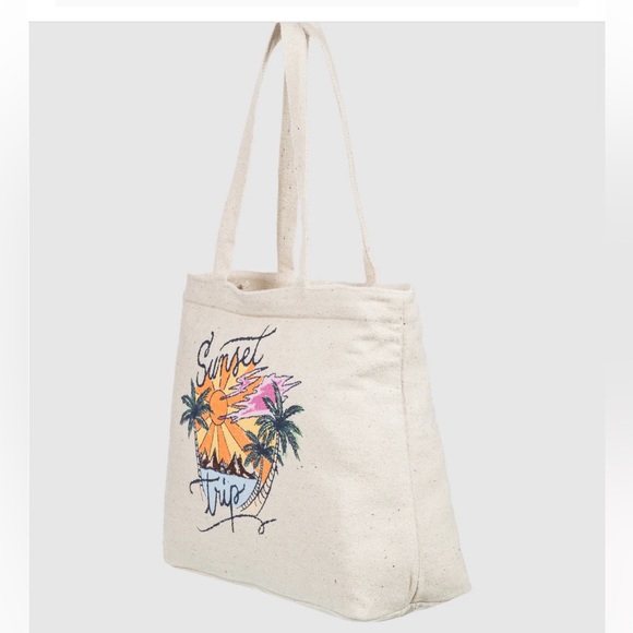 Roxy Women’s Summer Vibes Floral Tote Bag - Picture 3 of 12